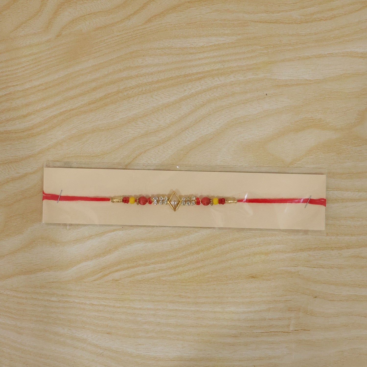 Diamond Center Stone Studded Premium Designer Rakhi for Brother