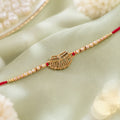 Mahakal Rakhi for Brother – Text Beaded Traditional Design