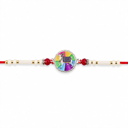 Divine Nandi Motif Beaded Rakhi  Rakhi for Brother
