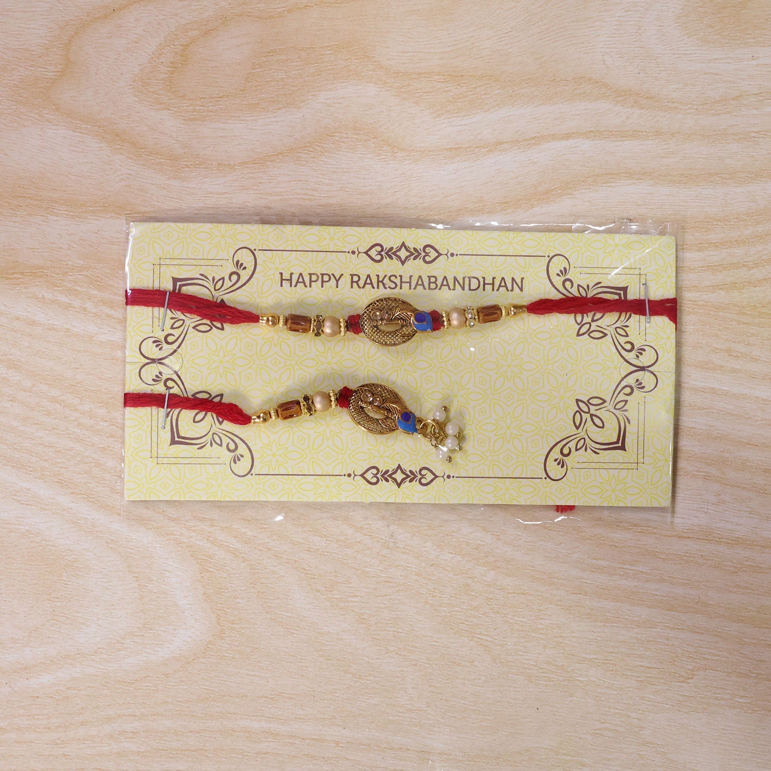 Lumba Style Pair Beaded Designer Premium Traditional Rakhi for Brother