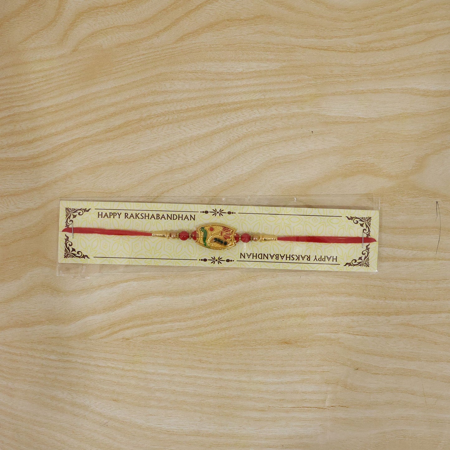 Traditional Meenakari Enamel Rakhi with Beadwork Rakhi for Brother