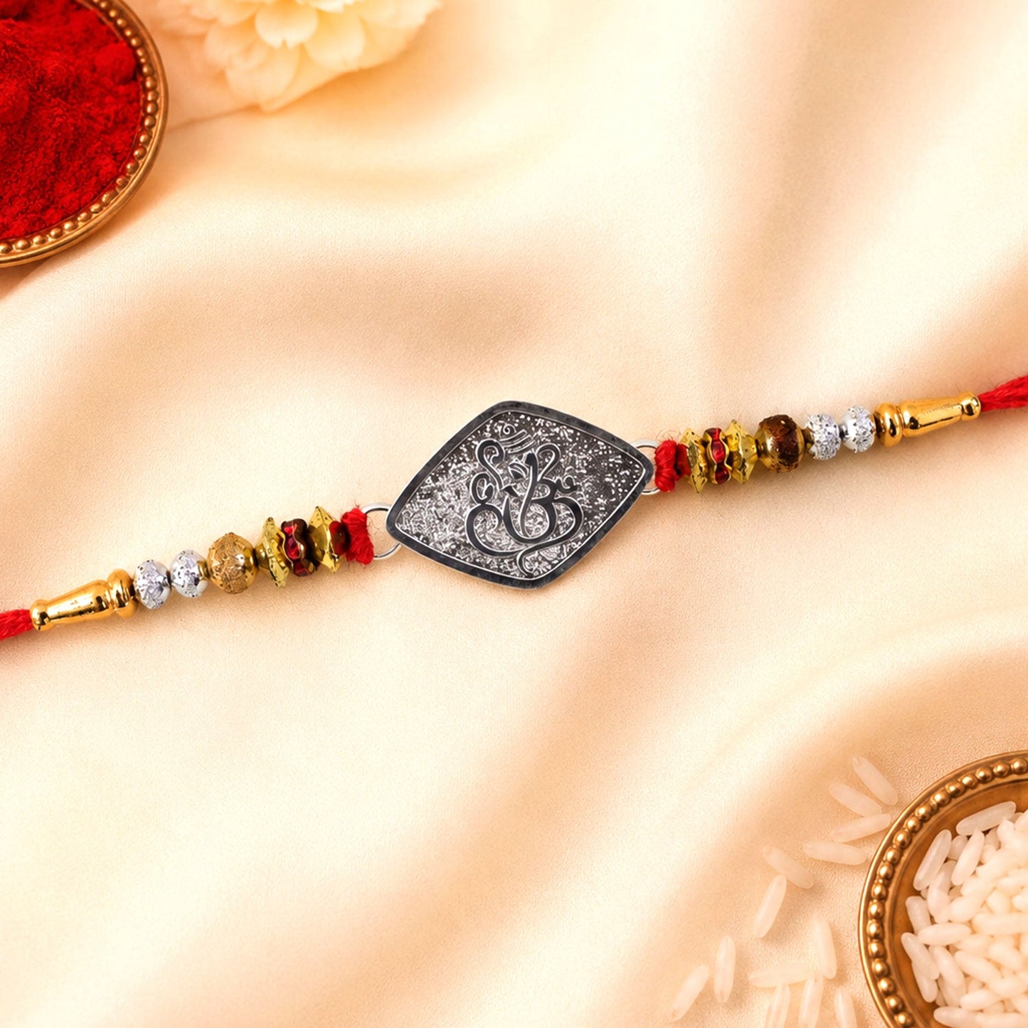 Ganesha Symbol Premium Designer Rakhi for Brother