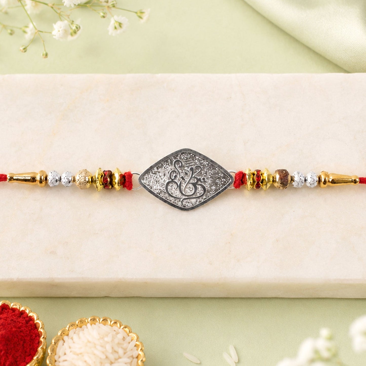 Ganesha Symbol Premium Designer Rakhi for Brother