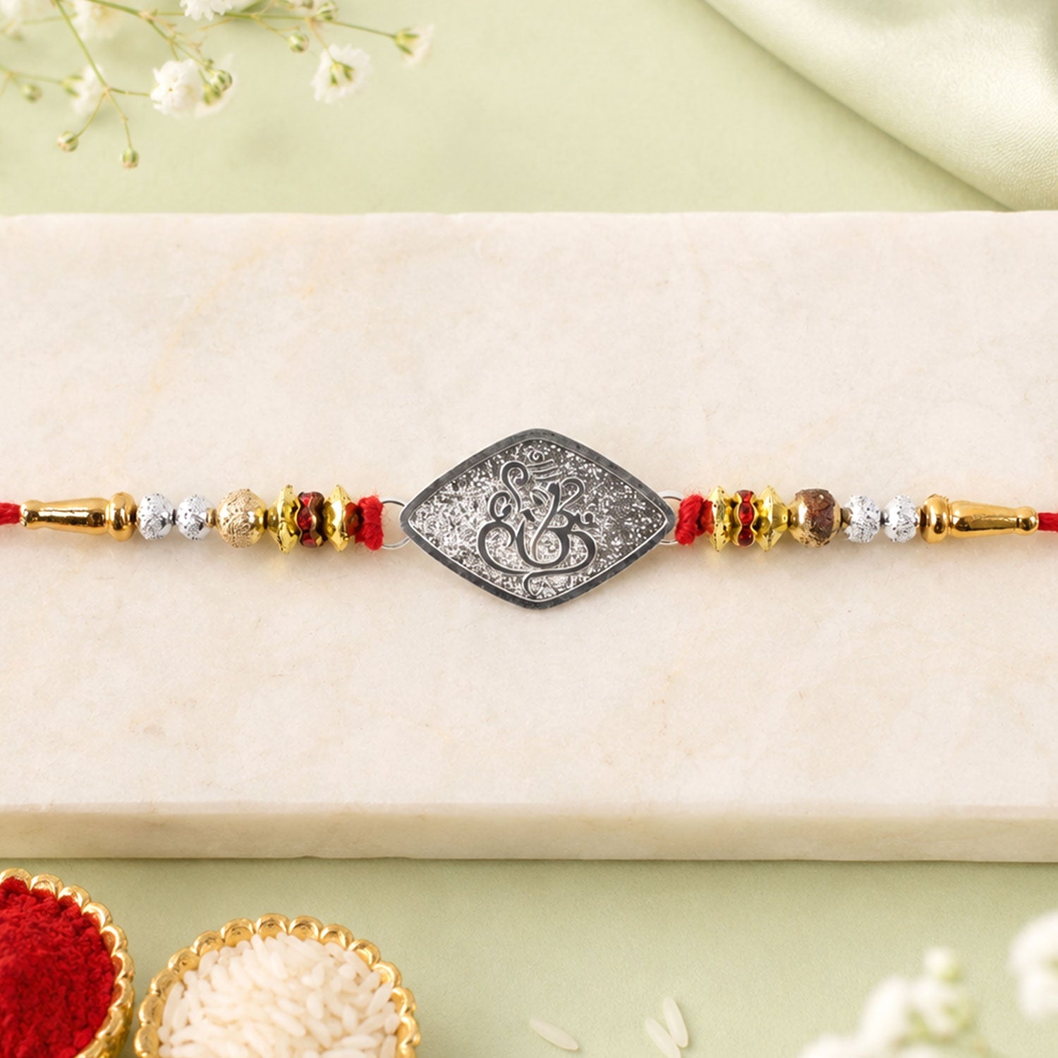 Ganesha Symbol Premium Designer Rakhi for Brother