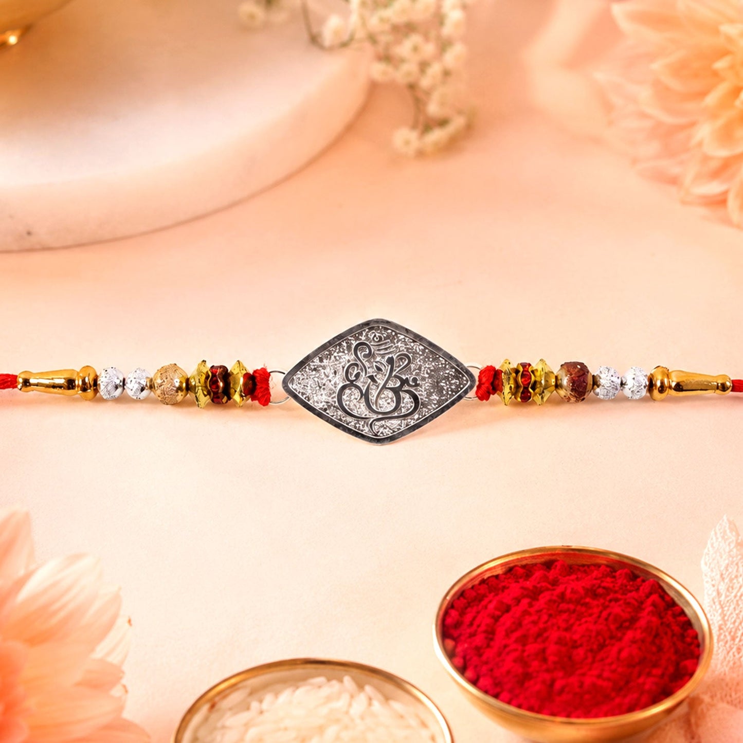 Ganesha Symbol Premium Designer Rakhi for Brother