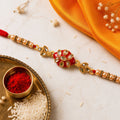 Rakhi for Brother – Floral Cluster Beaded Traditional Design