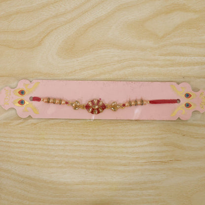 Floral Cluster Beaded Designer Premium Traditional Rakhi for Brother
