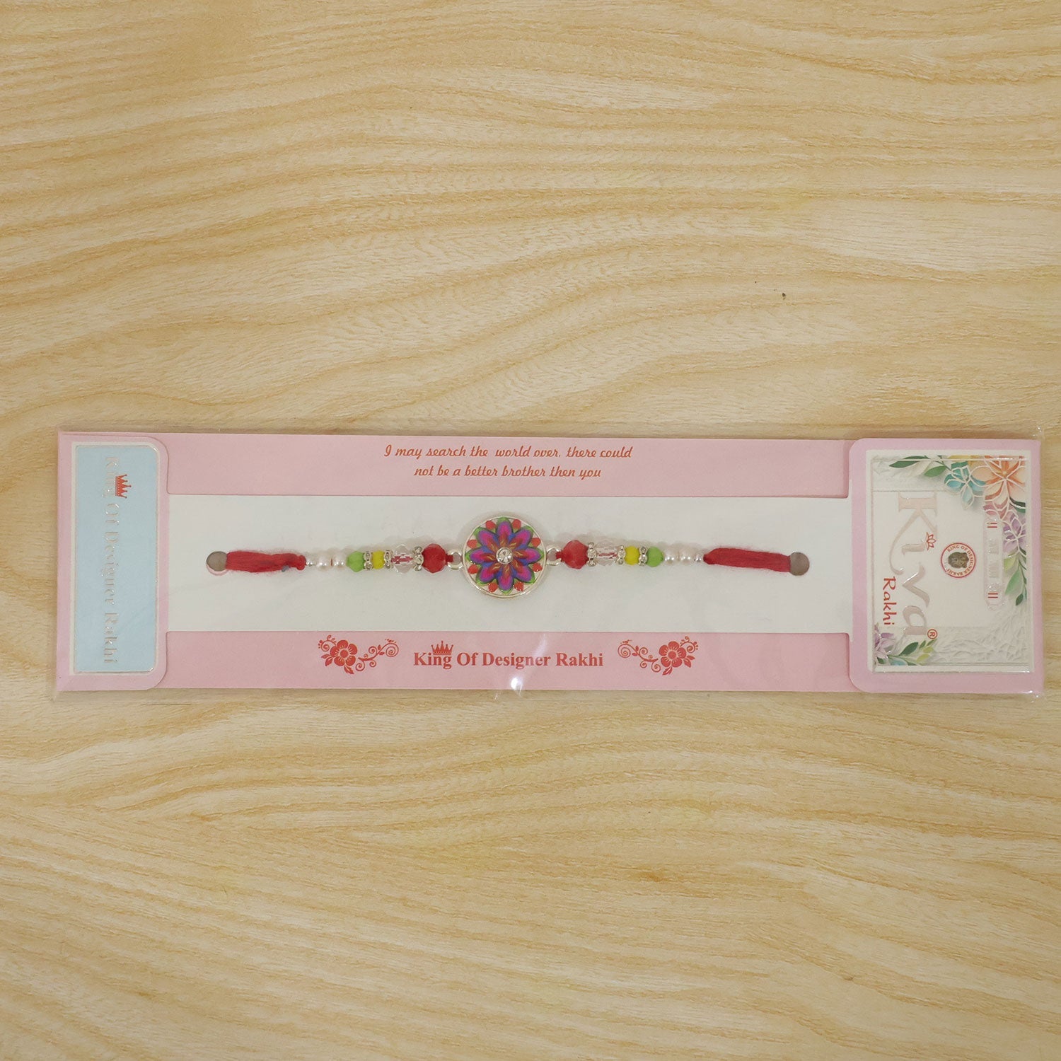 Floral Mandala Beaded Designer Premium Traditional Rakhi for Brother