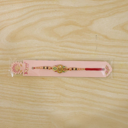 Premium Floral Leaf Motif Traditional Designer Rakhi for Brother