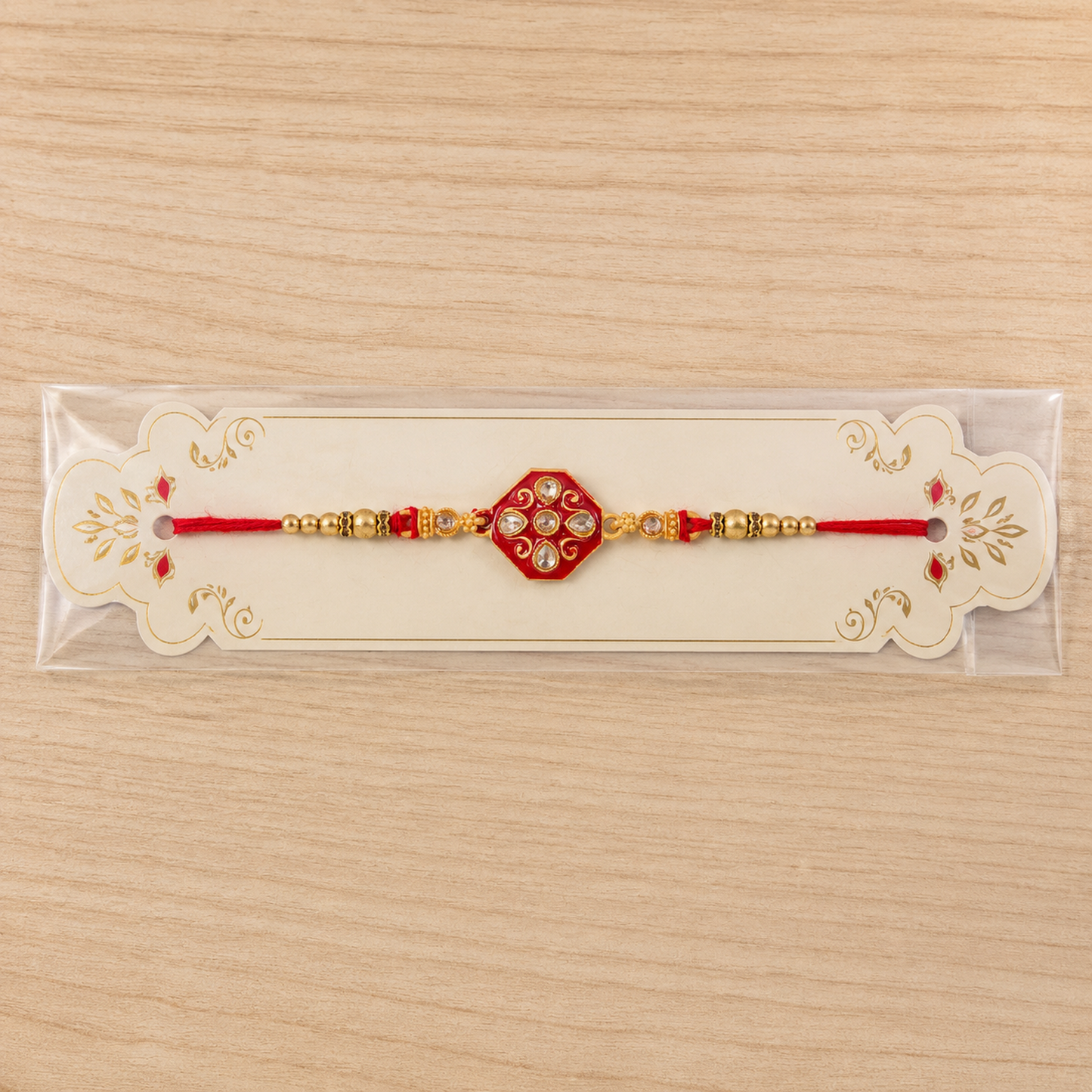 Premium Floral Stone Studded Premium Designer Rakhi for Brother