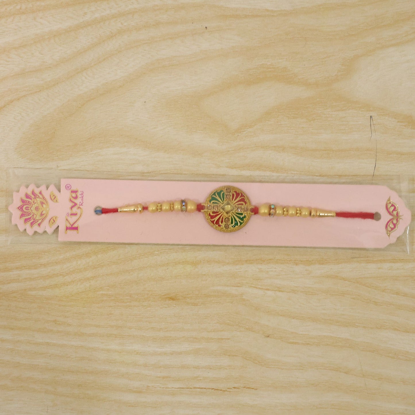 Round Floral Medallion Designer Premium Traditional Rakhi for Brother