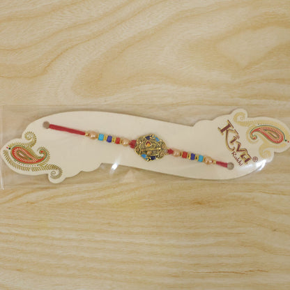 Royal Kundan Multicolor Rakhi for Brother Bhai Raksha Bandhan Festival Special Gift