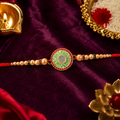 Traditional Rakhi for Brother with Floral Medallion Design