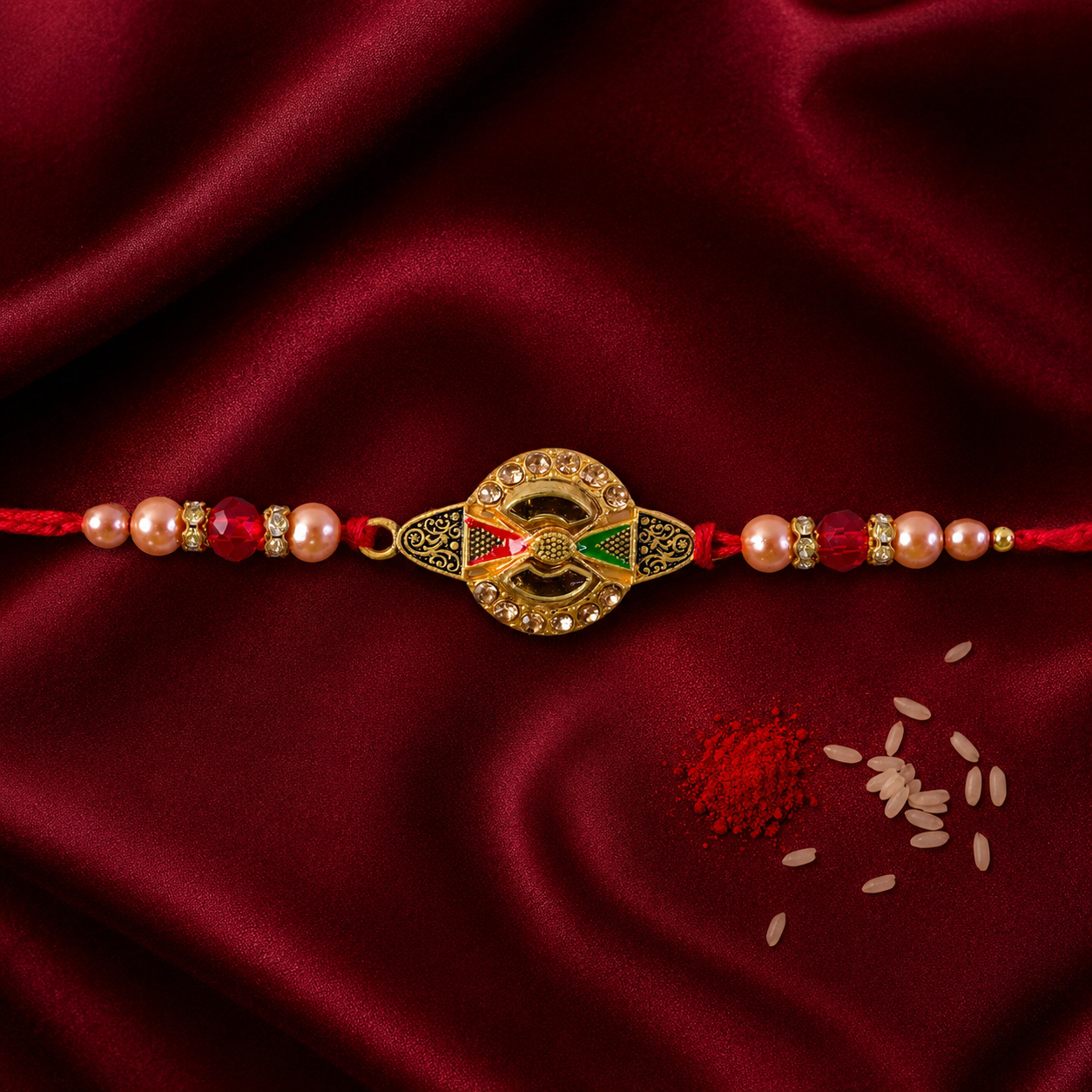 Premium Stylish Floral Traditional Designer Rakhi for Brother