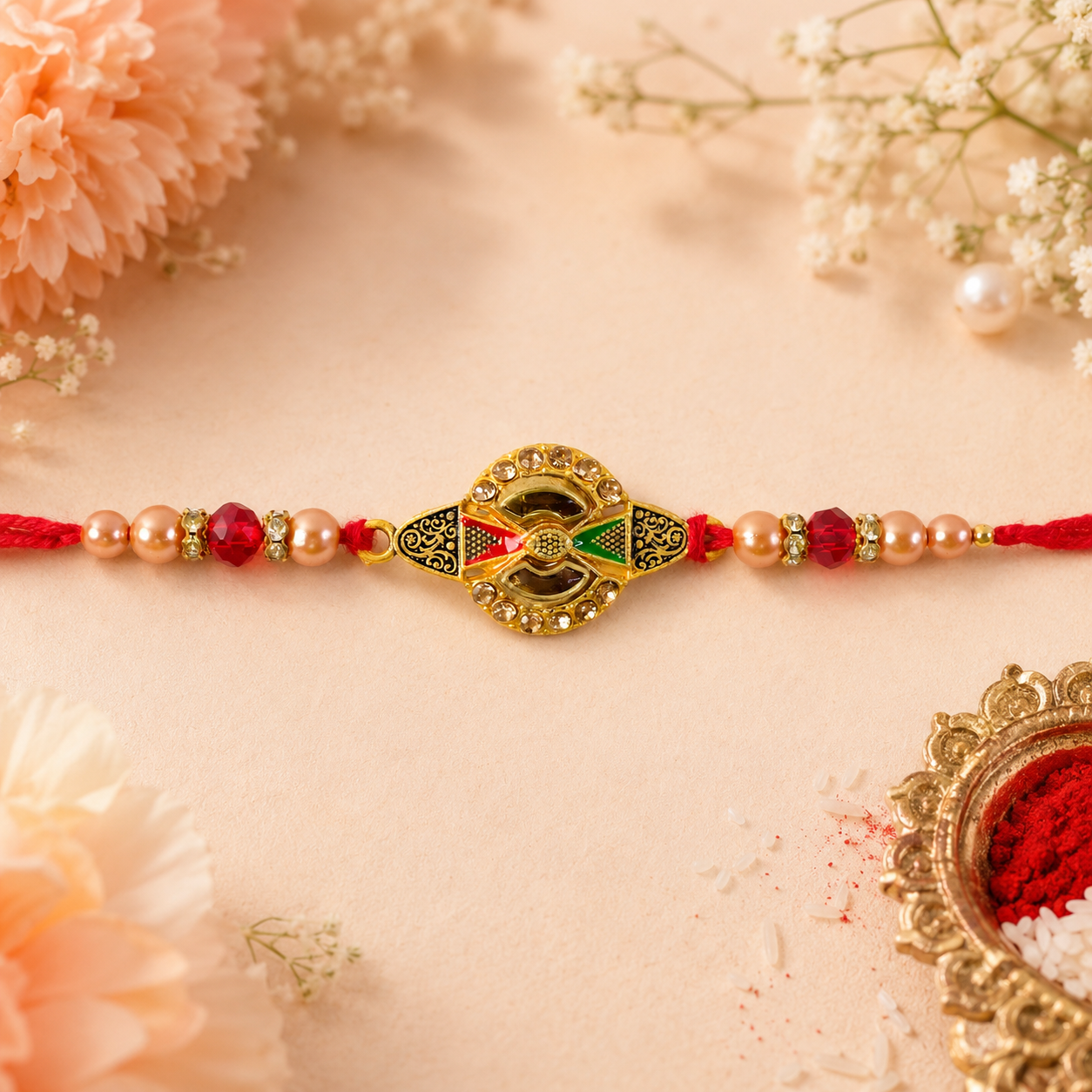 Premium Stylish Floral Traditional Designer Rakhi for Brother