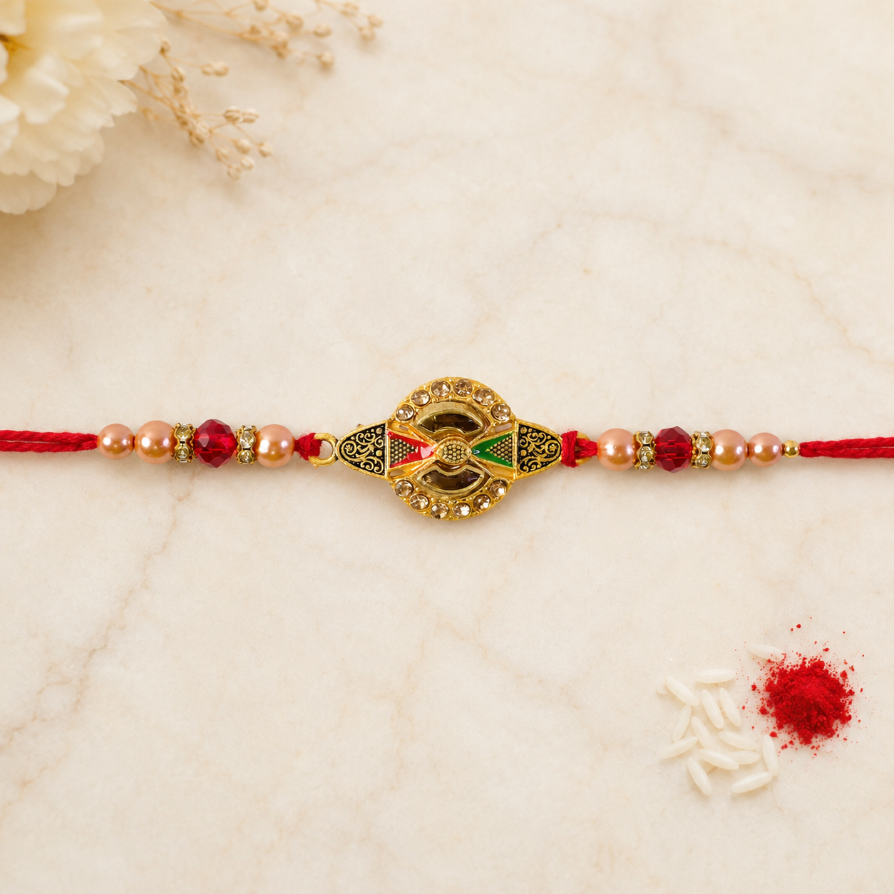 Premium Stylish Floral Traditional Designer Rakhi for Brother