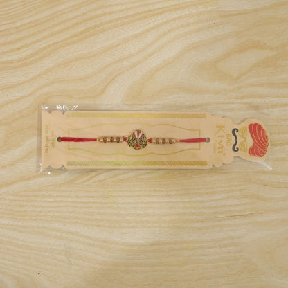 Ornate Floral Stone Studded Premium Designer Rakhi for Brother