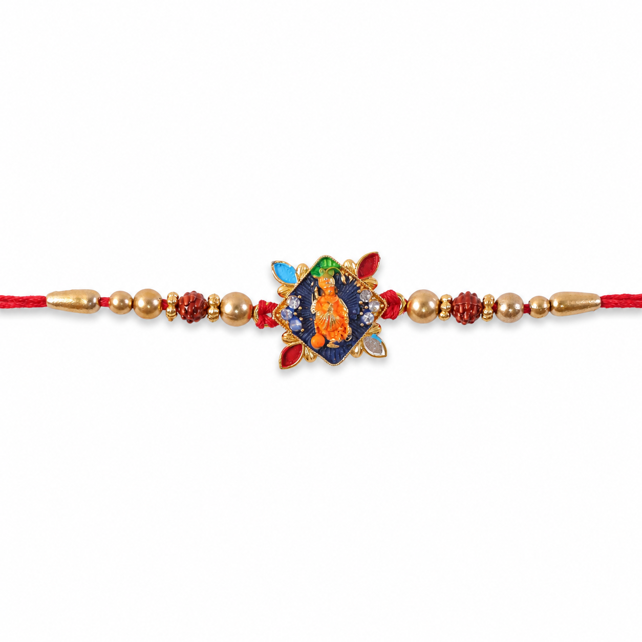 Hanuman ji Motif Stone Studded Premium Designer Rakhi for Brother
