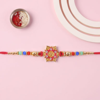 Colorful Floral Mandala Rakhi for Brother Bhai Raksha Bandhan Festival Special Gift