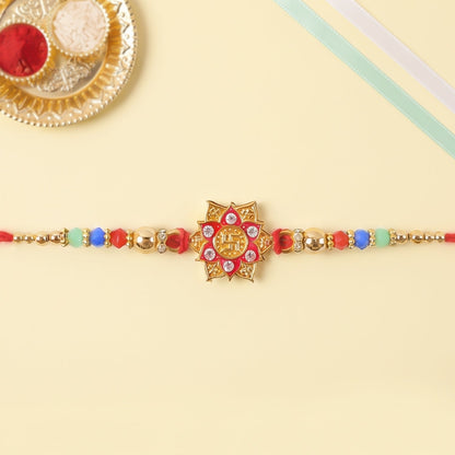 Colorful Floral Mandala Rakhi for Brother Bhai Raksha Bandhan Festival Special Gift