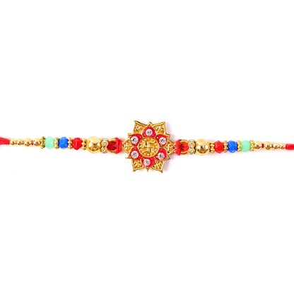 Colorful Floral Mandala Rakhi for Brother Bhai Raksha Bandhan Festival Special Gift