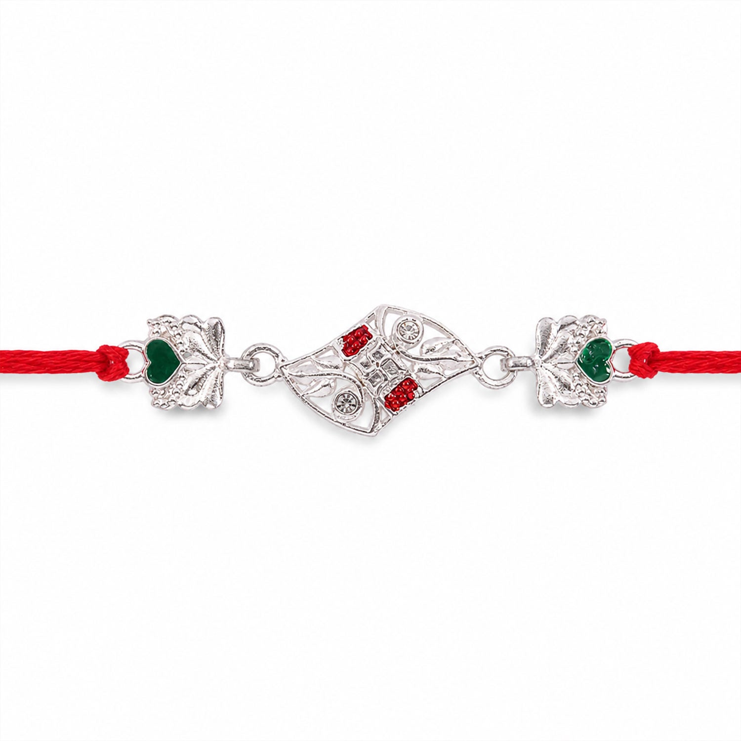 Religious Swastik Rakhi with Enamel Work Rakhi for Brother
