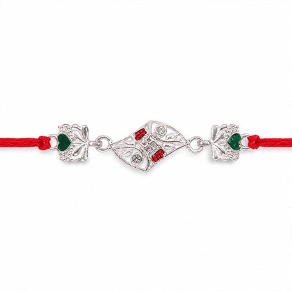 Religious Swastik Rakhi with Enamel Work Rakhi for Brother