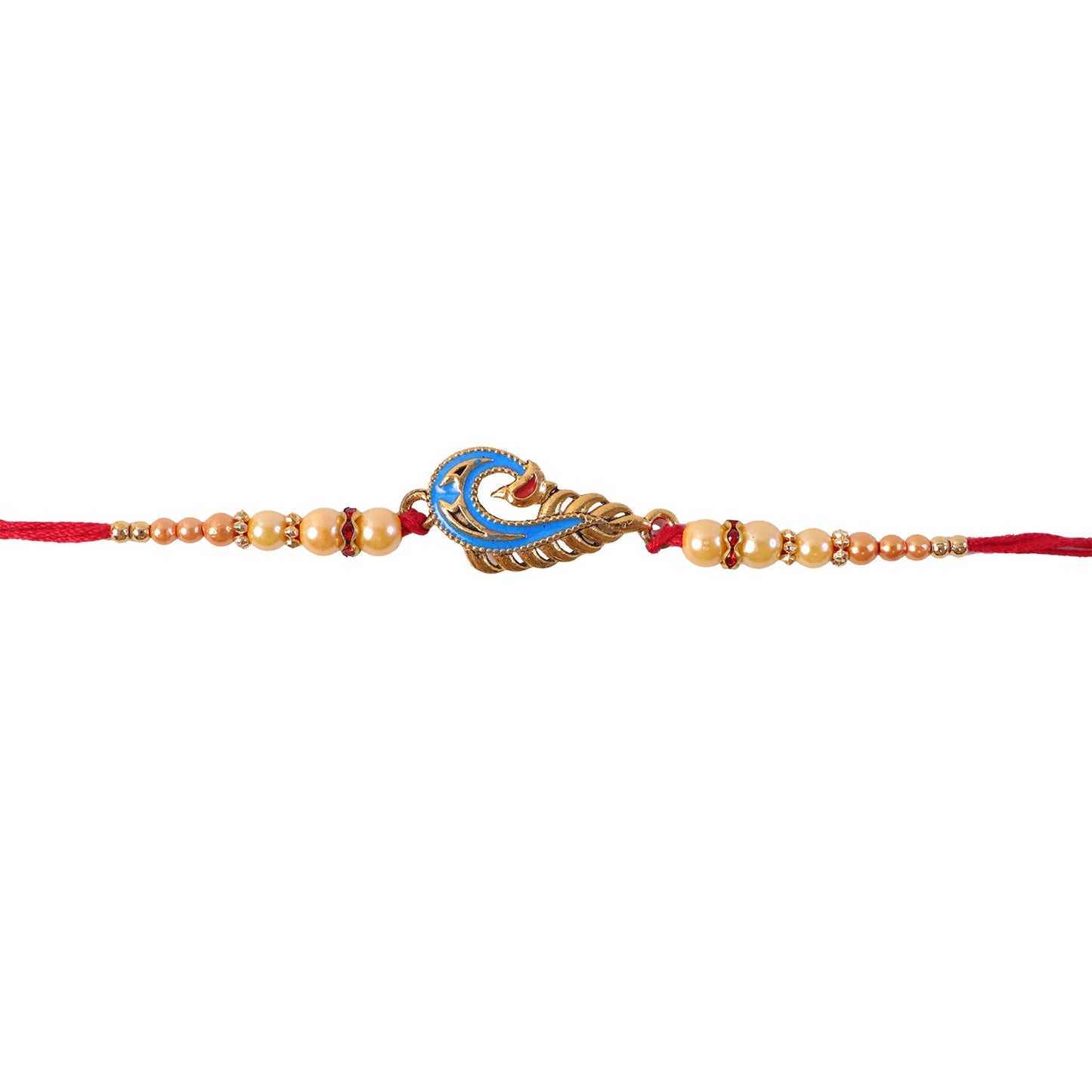 Blue Peacock Meenakari Rakhi for Brother Bhai Raksha Bandhan Festival Special Gift