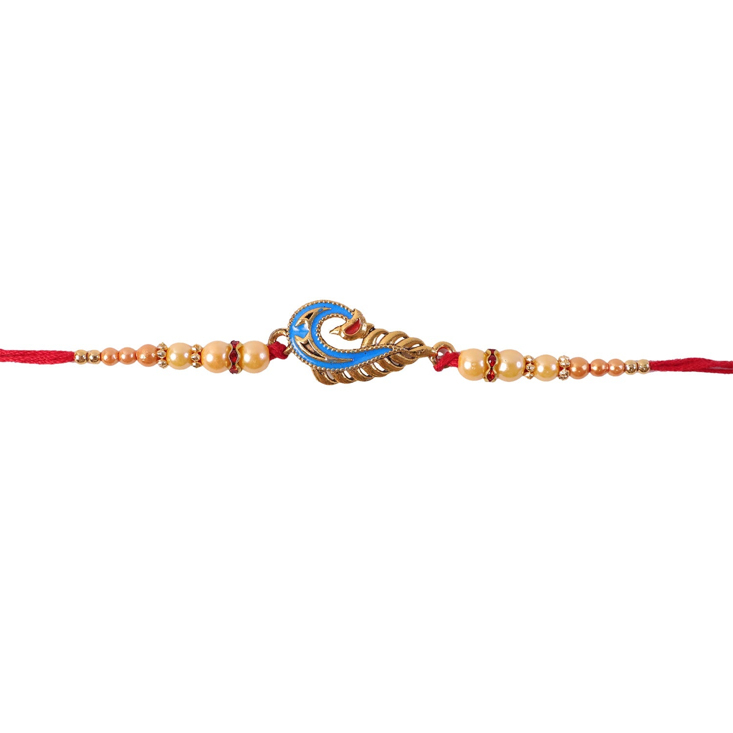 Blue Peacock Meenakari Rakhi for Brother Bhai Raksha Bandhan Festival Special Gift