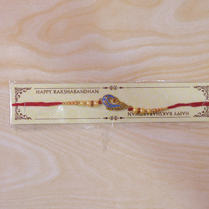 Blue Peacock Meenakari Rakhi for Brother Bhai Raksha Bandhan Festival Special Gift