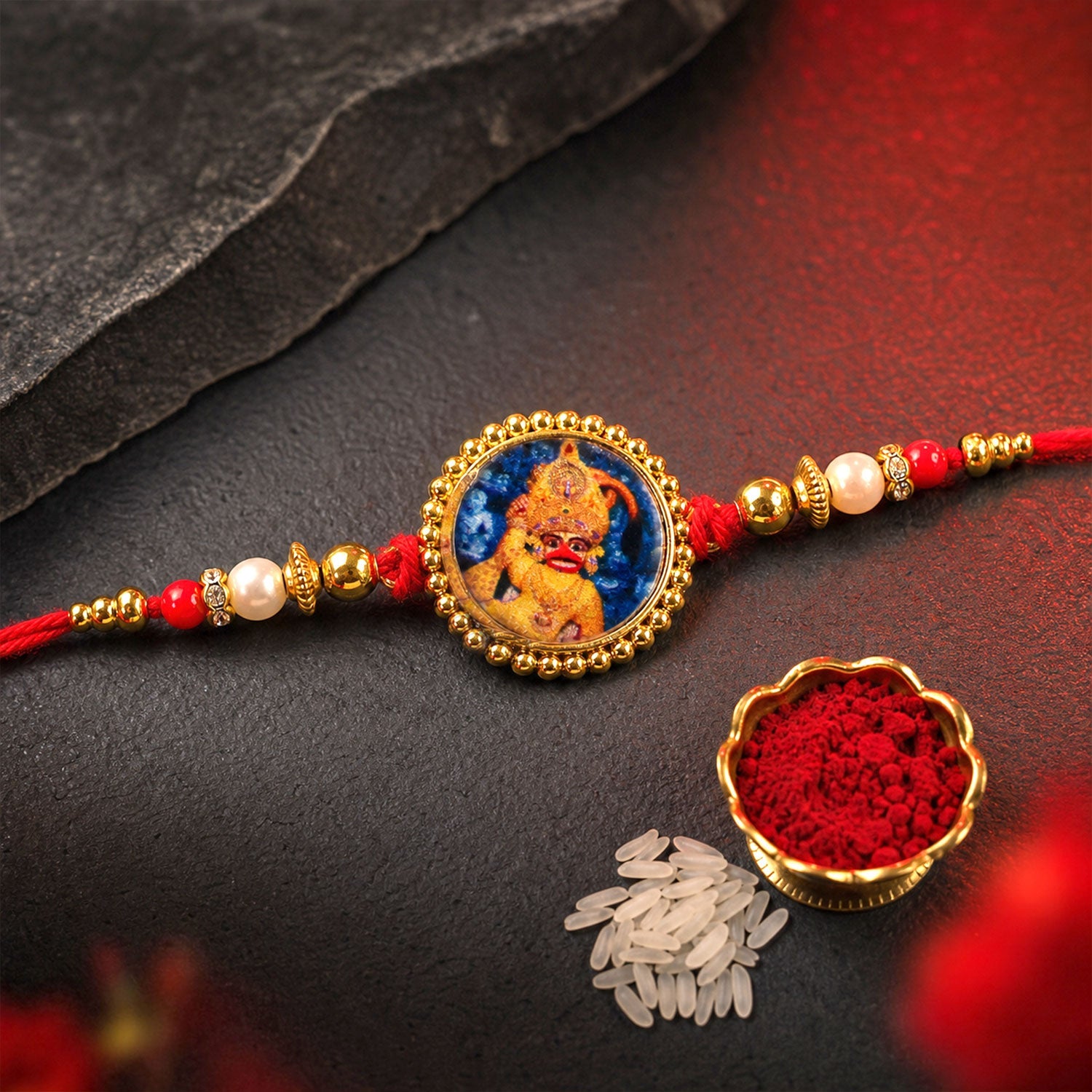 Hanuman Ji Photo Premium Designer Traditional Rakhi for Brother