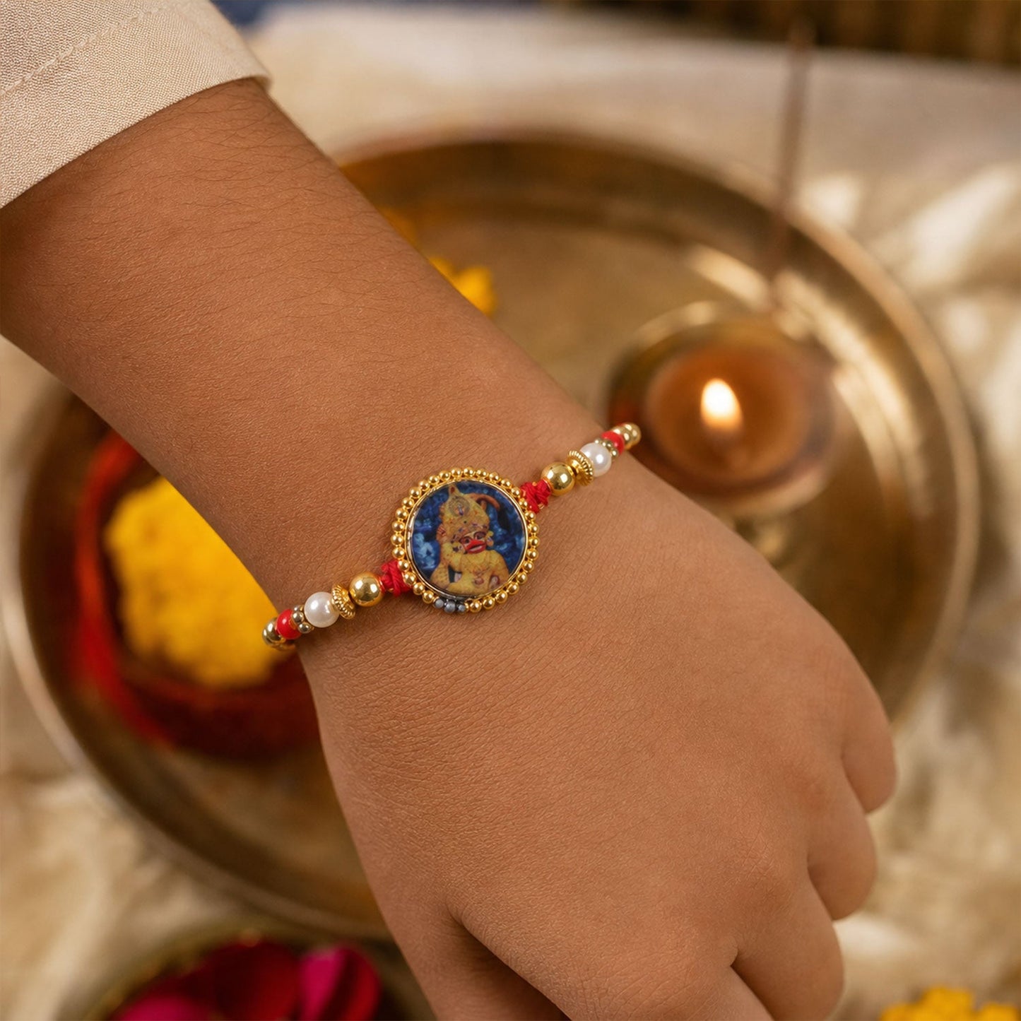 Hanuman Ji Photo Premium Designer Traditional Rakhi for Brother