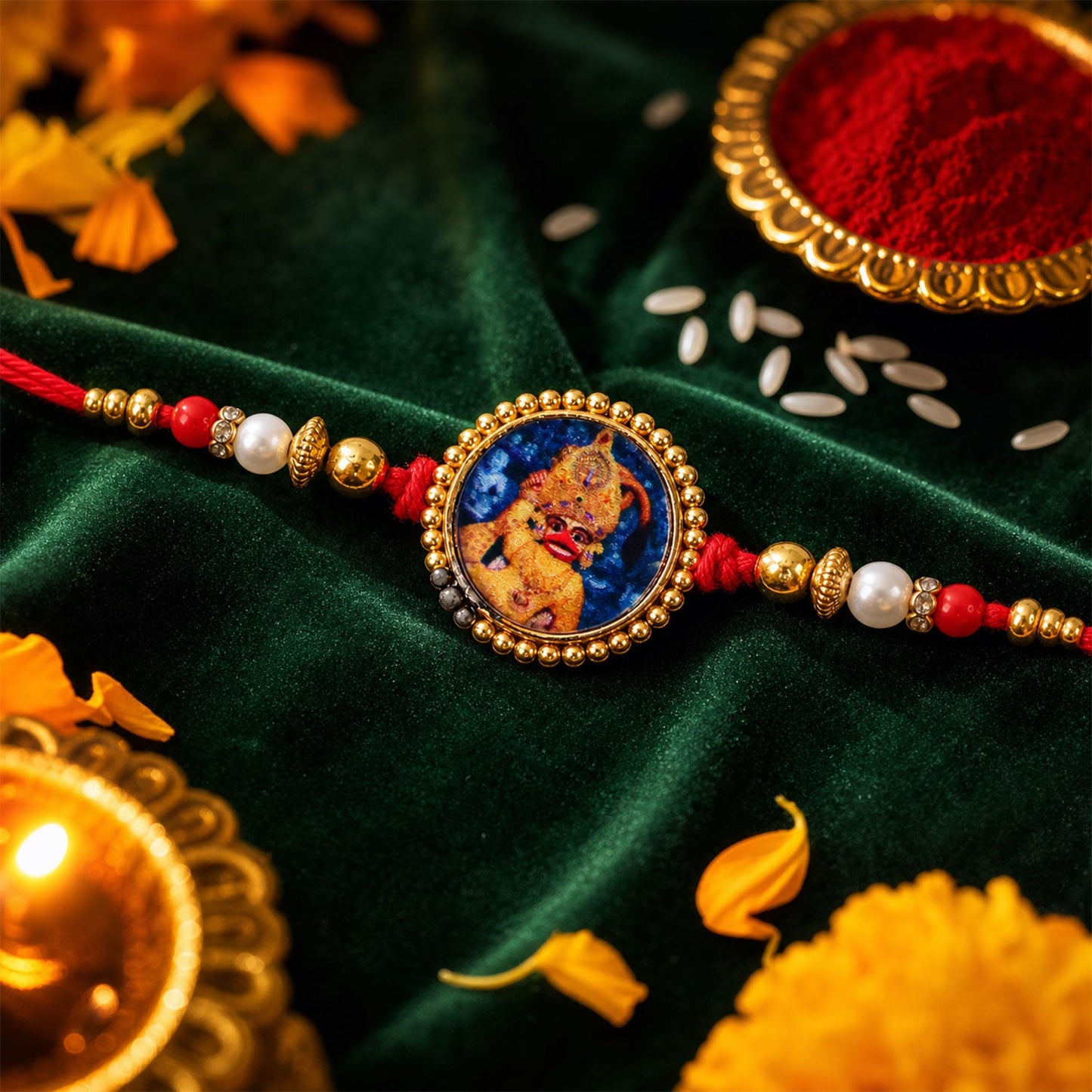 Hanuman Ji Photo Premium Designer Traditional Rakhi for Brother