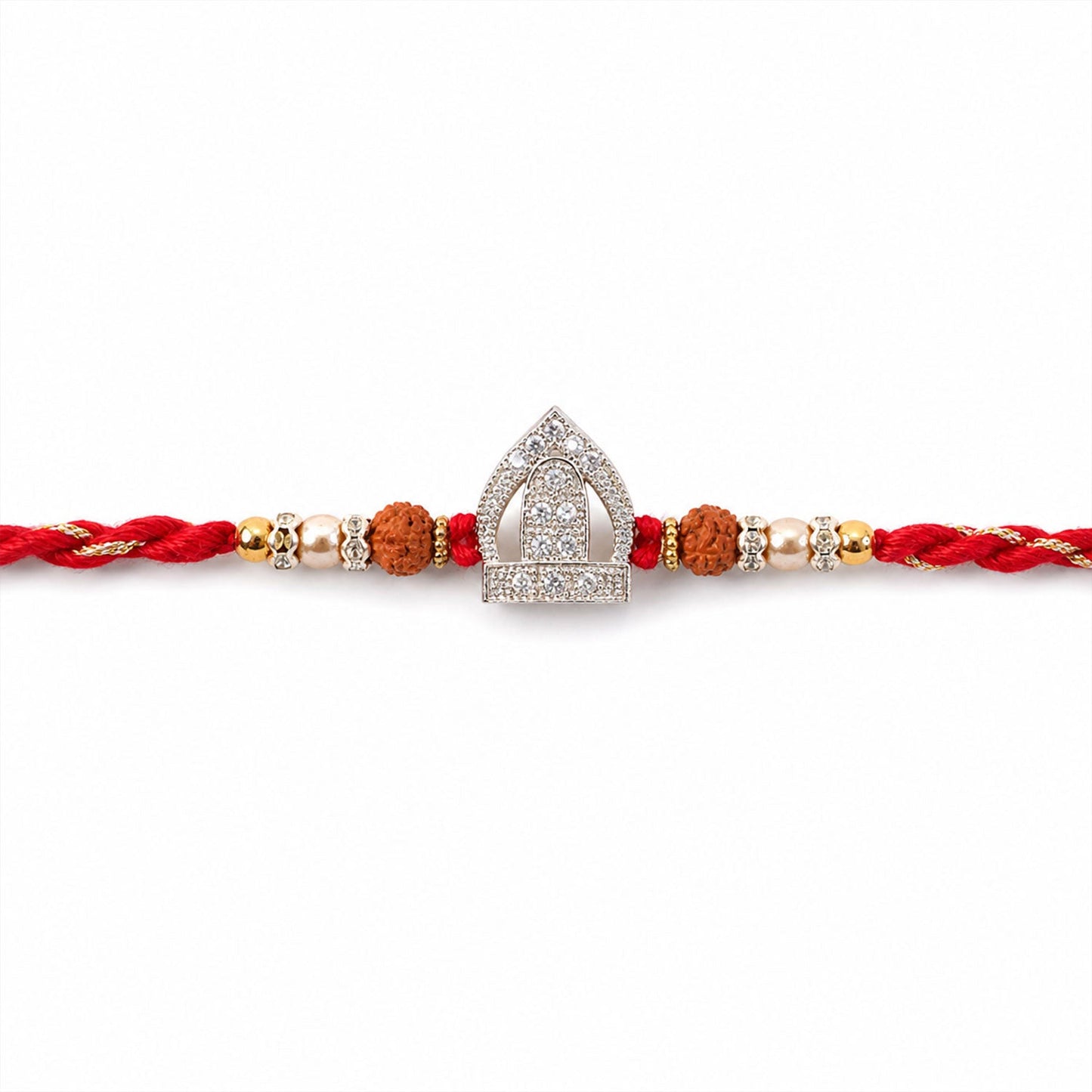 Temple Arch Beaded Designer Premium Traditional Rakhi for Brother