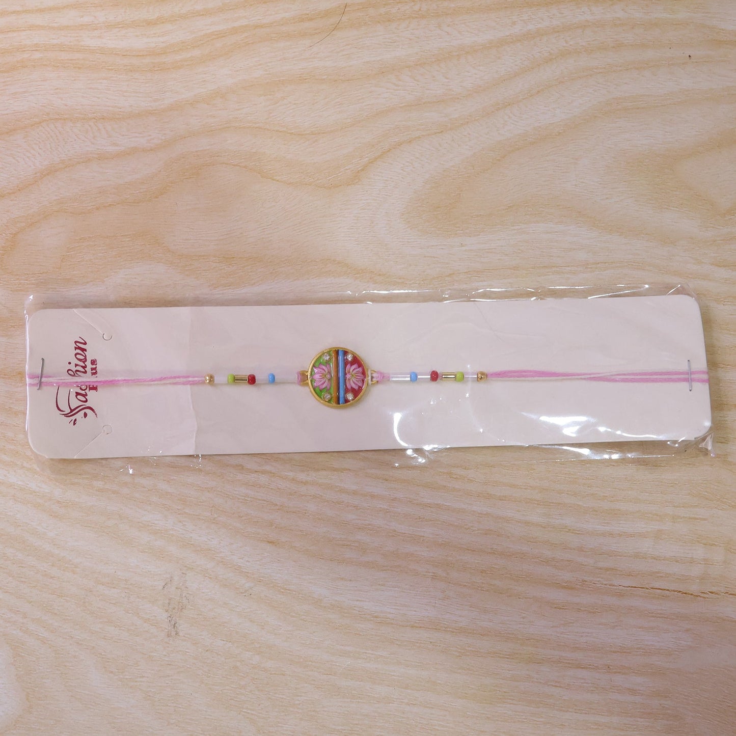 Colorful Disc Pastel Beads Rakhi for Brother Bhai Raksha Bandhan Festival Special Gift