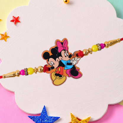 Cartoon Mouse Kids Beaded Premium Designer Traditional Rakhi for Brother
