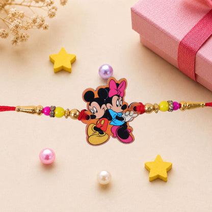 Cartoon Mouse Kids Beaded Premium Designer Traditional Rakhi for Brother