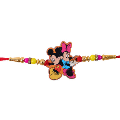 Cartoon Mouse Kids Beaded Premium Designer Traditional Rakhi for Brother