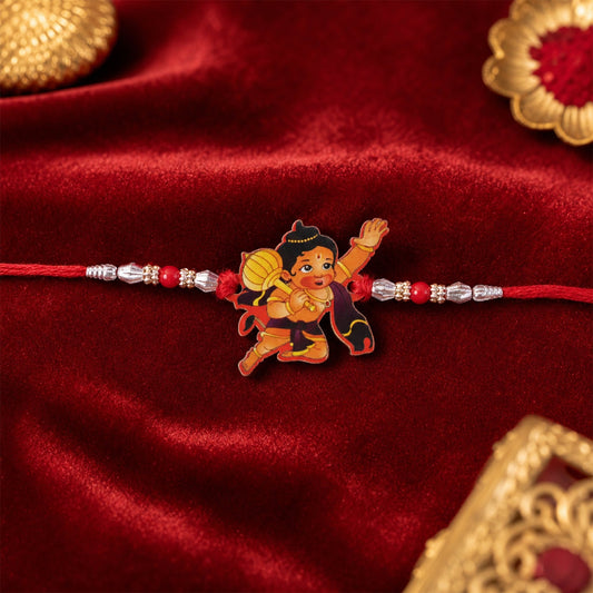 Cute Hanuman Cartoon Rakhi for Brother Bhai Raksha Bandhan Festival Special Gift