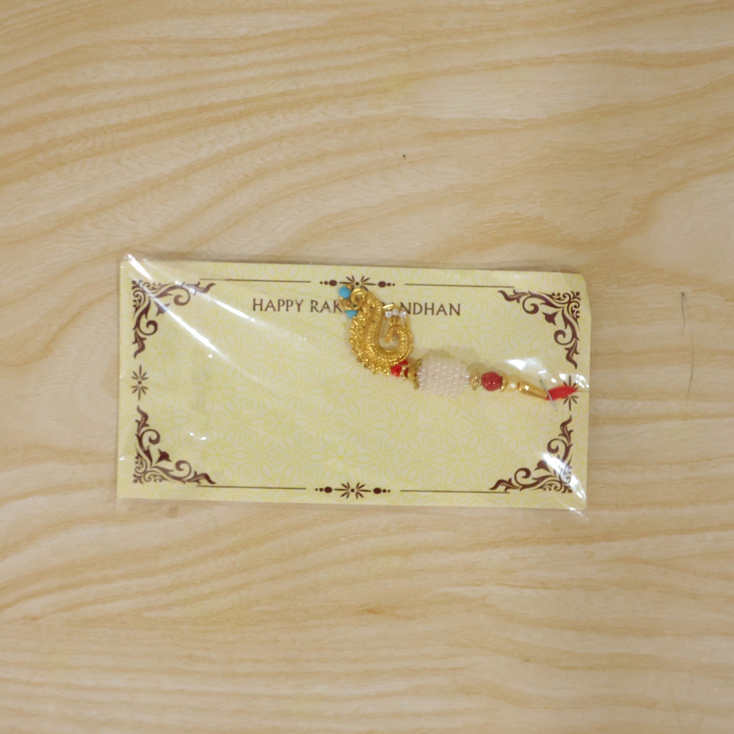 Peacock Lumba Hanging Beaded Premium Designer Rakhi for Raksha Bandhan