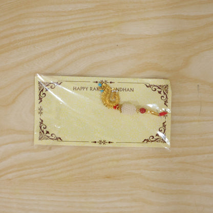 Peacock Lumba Hanging Beaded Premium Designer Rakhi for Raksha Bandhan