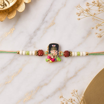 Cute Cartoon Beads Charm Rakhi for Brother Bhai Raksha Bandhan Festival Special Gift