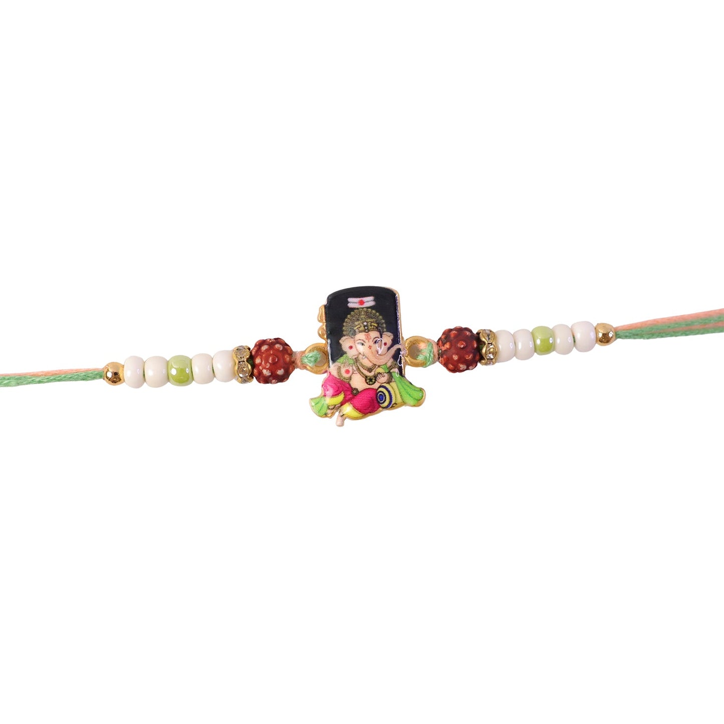 Cute Cartoon Beads Charm Rakhi for Brother Bhai Raksha Bandhan Festival Special Gift
