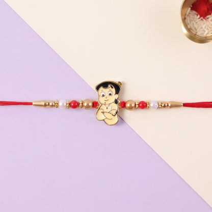 Cute Kids Cartoon Beads Rakhi for Brother Bhai Raksha Bandhan Festival Special Gift