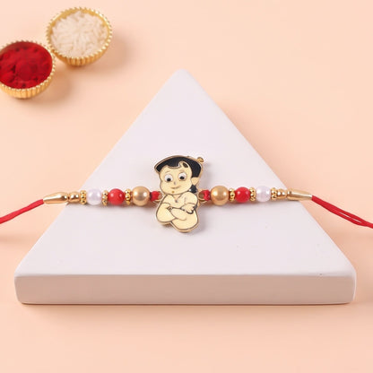 Cute Kids Cartoon Beads Rakhi for Brother Bhai Raksha Bandhan Festival Special Gift