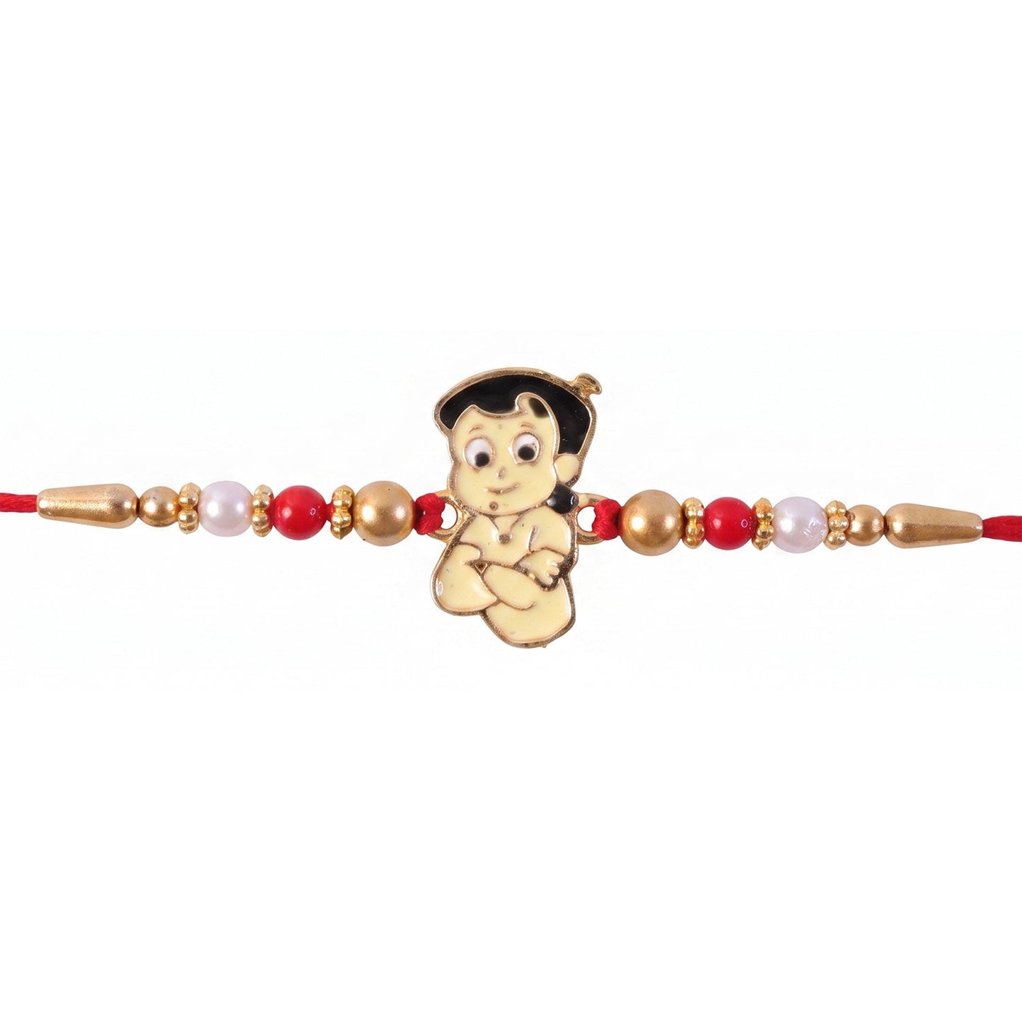 Cute Kids Cartoon Beads Rakhi for Brother Bhai Raksha Bandhan Festival Special Gift
