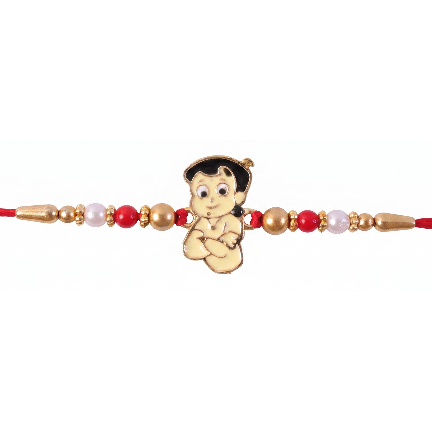Cute Kids Cartoon Beads Rakhi for Brother Bhai Raksha Bandhan Festival Special Gift