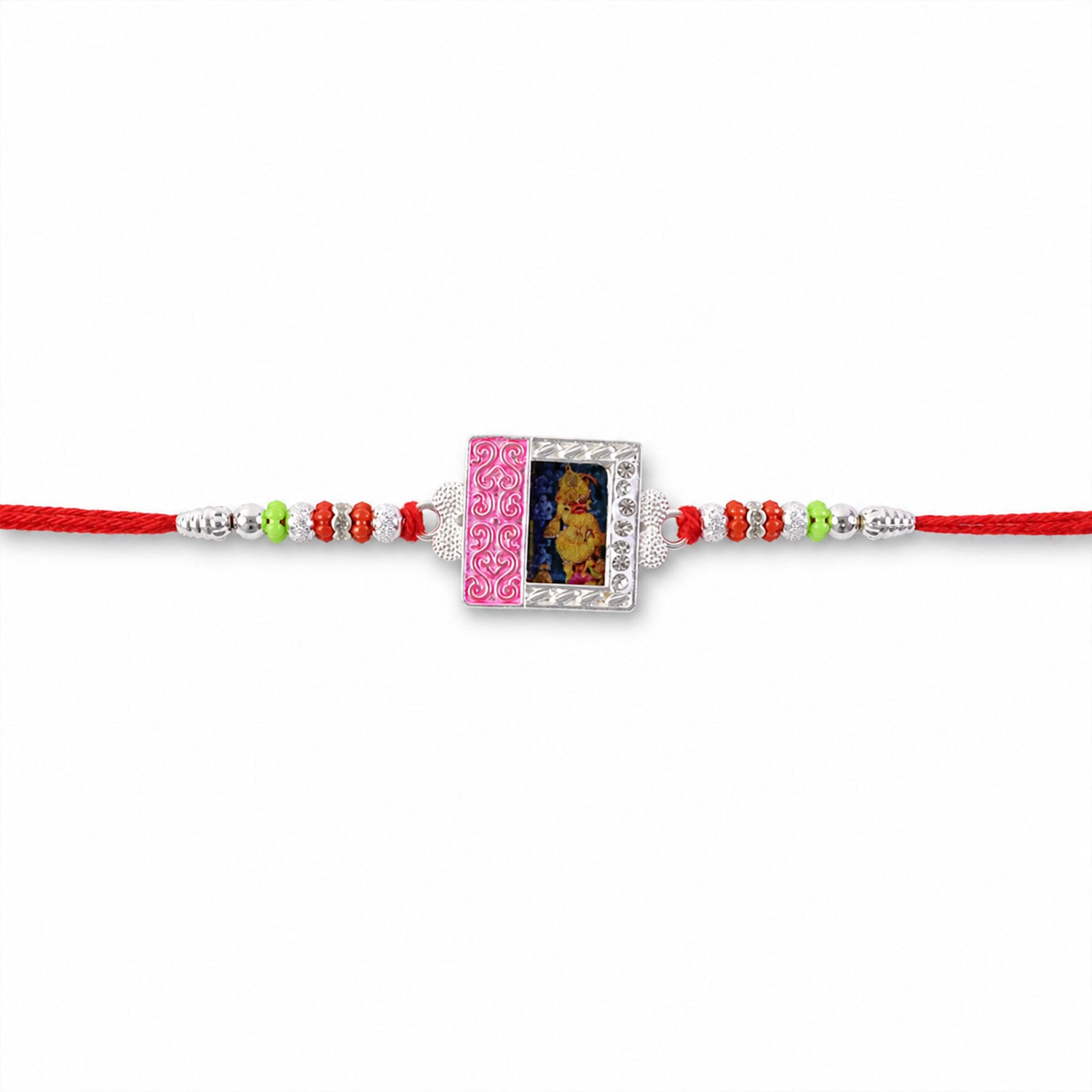 Hanuman Charm Beaded Designer Premium Traditional Rakhi for Brother