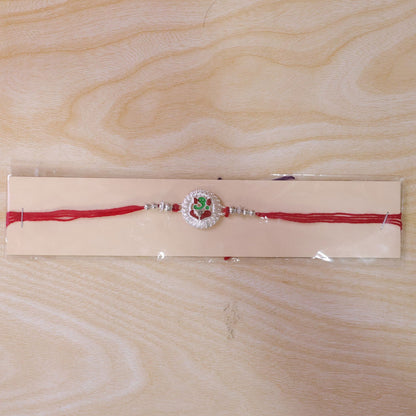 Lord Ganesha Stone Studded Premium Designer Rakhi for Brother