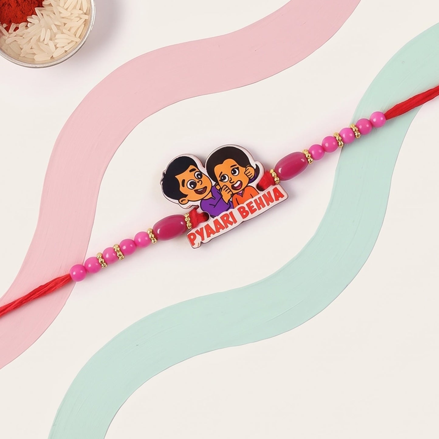 Pyaari Behna Cartoon Rakhi for Brother Bhai Raksha Bandhan Festival Special Gift
